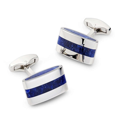 Contemporary Lapis Lazuli Cufflinks by Benson & Clegg