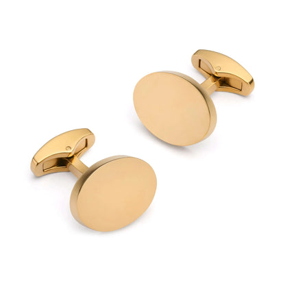 Gold Square Cufflinks - Polished Finish For A Contemporary Classic Look 16mm Edition by Benson & Clegg