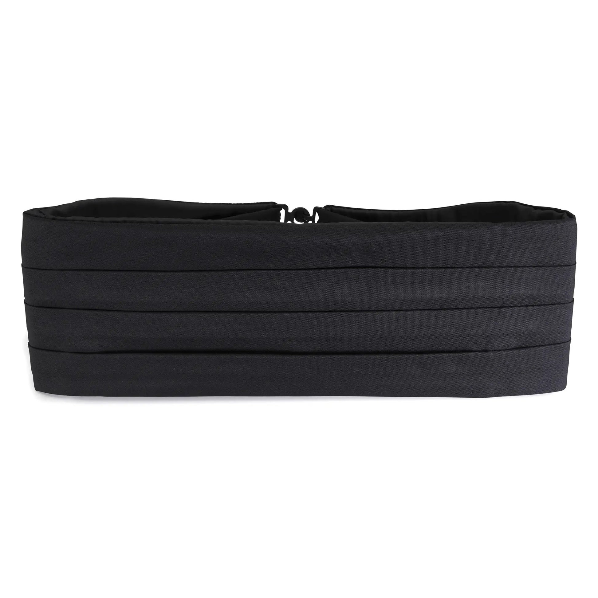 Black Barathea Silk Cummerbund by Benson & Clegg