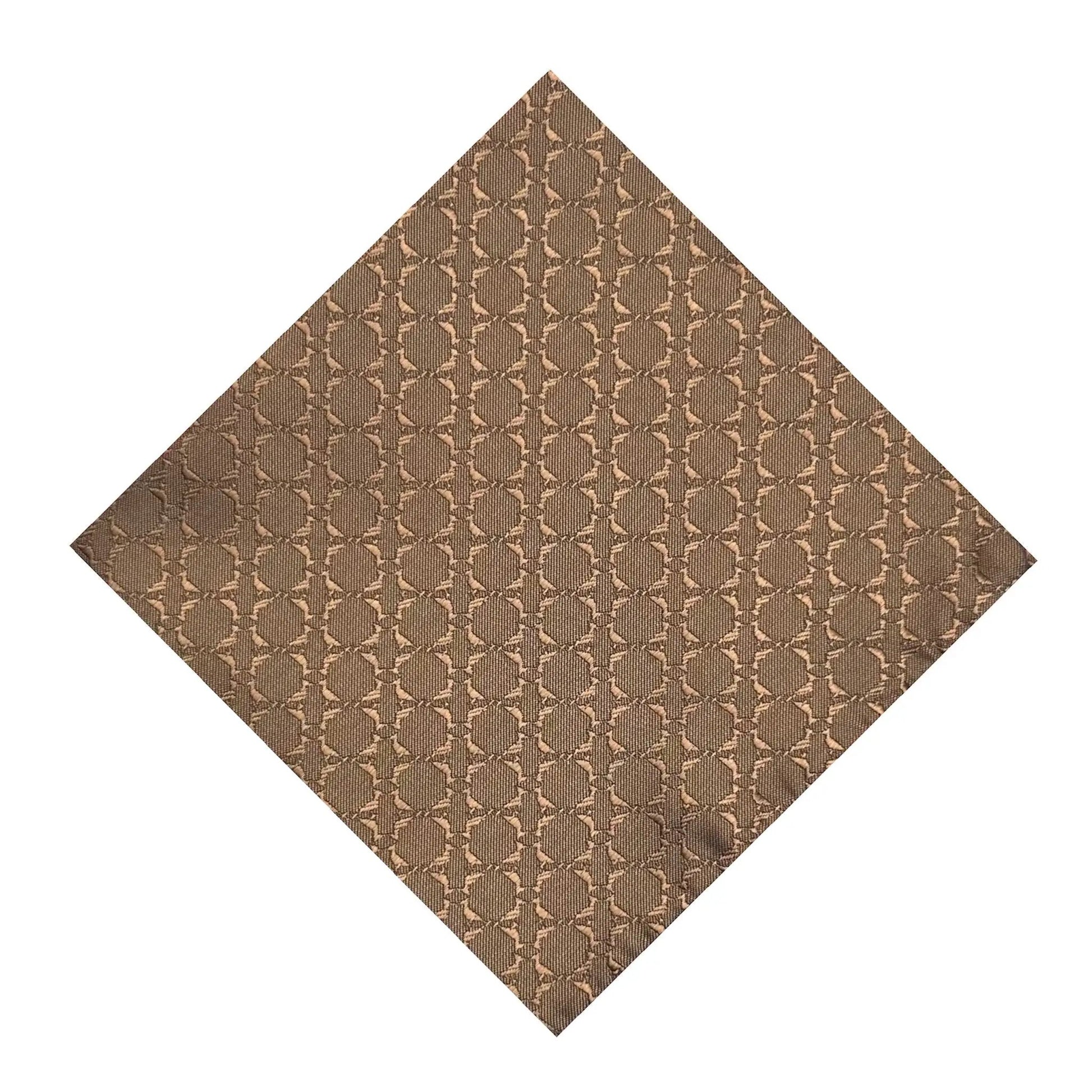 Coffee Textured Pocket Square by OFL Ties