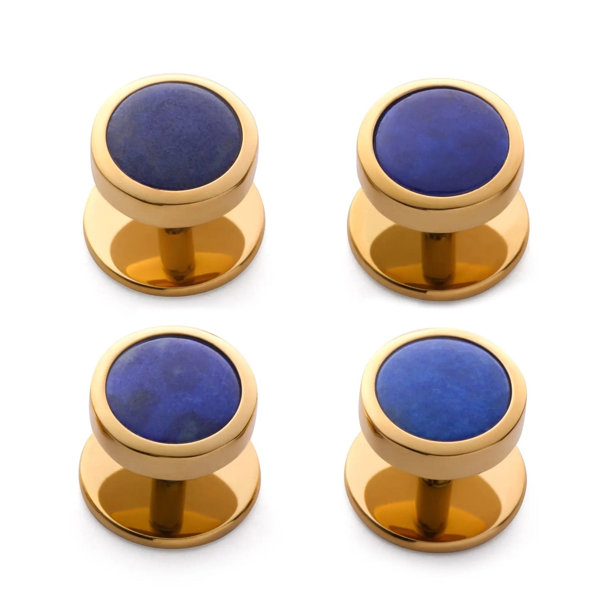 Lapis Lazuli Dress Studs In Gold by Benson & Clegg