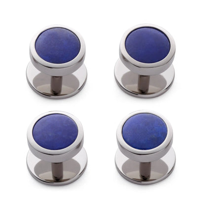 Lapis Lazuli Dress Studs In Silver by Benson & Clegg