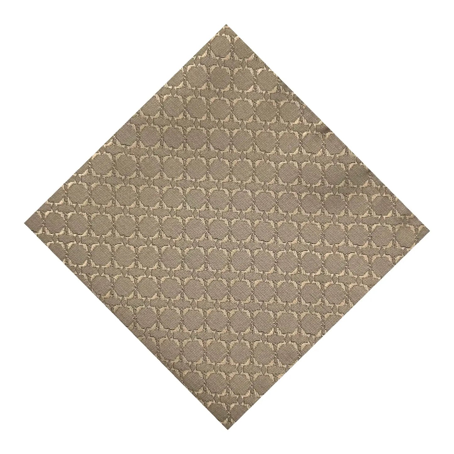 Dark Beige Textured Pocket Square by OFL Ties