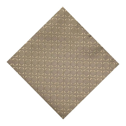 Dark Beige Textured Pocket Square by OFL Ties