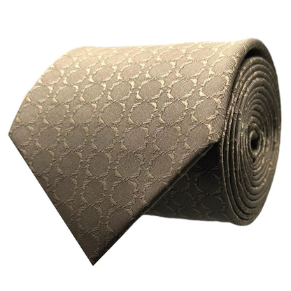 Dark Beige Textured Tie by OFL Ties