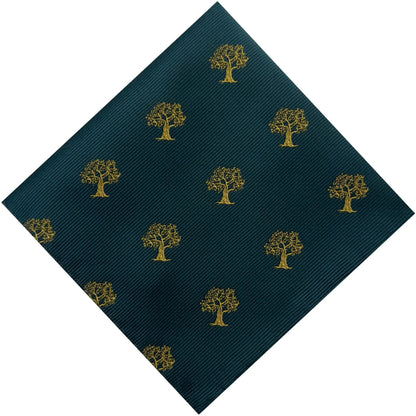 Tree Pocket Square Green & Gold by OFL Ties