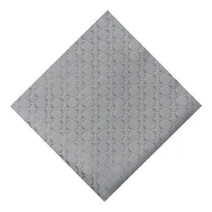 Grey Textured Pocket Square by OFL Ties