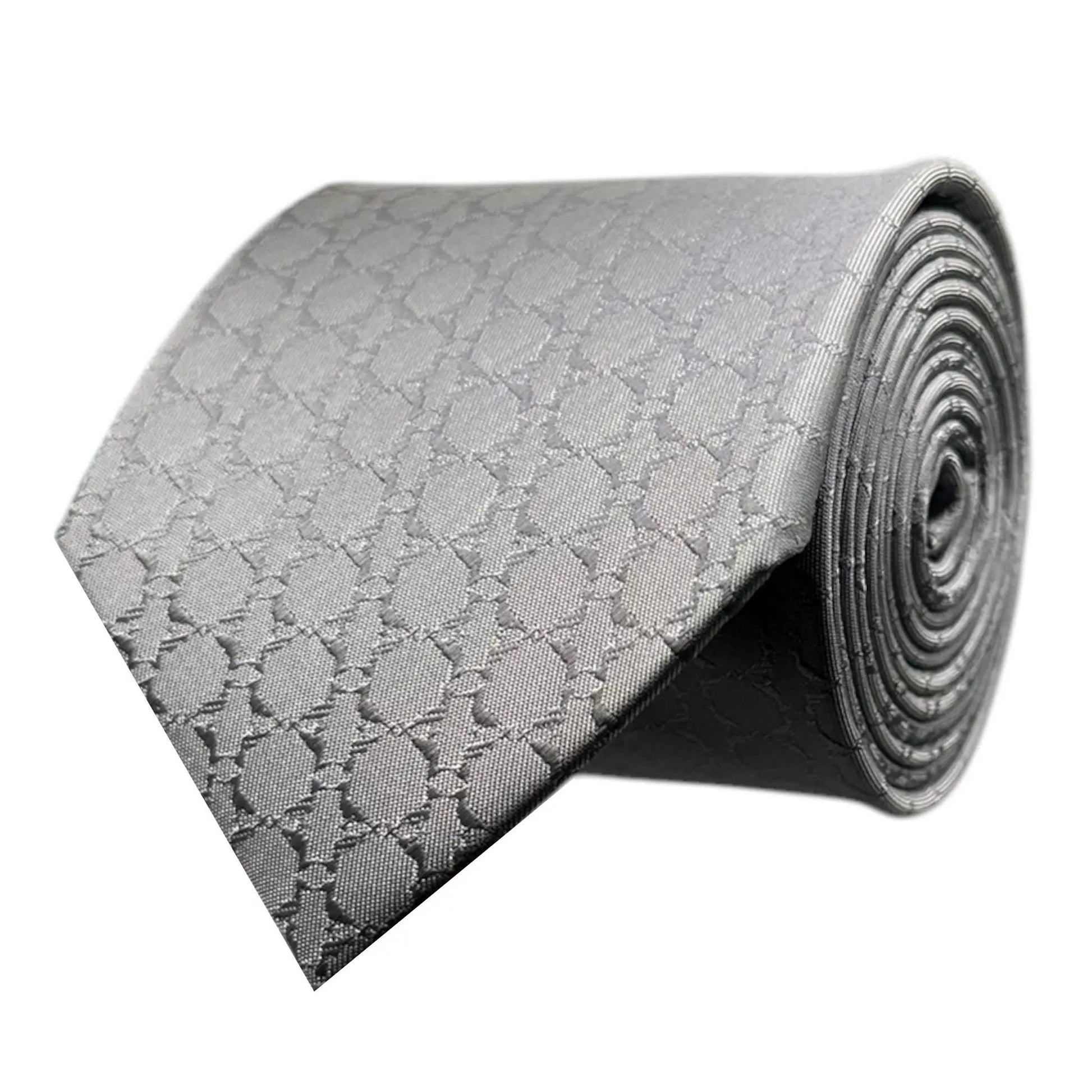 Grey Textured Tie by OFL Ties