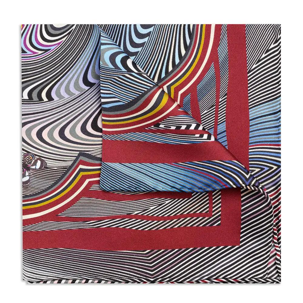 Zig Zag Cobalt Pocket Square by Benson & Clegg