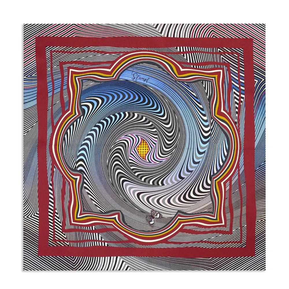 Zig Zag Cobalt Pocket Square by Benson & Clegg