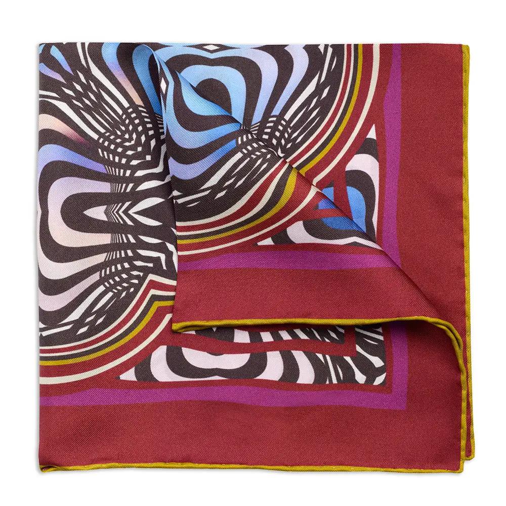 Abstract Fuschsia Pocket Square by Benson & Clegg