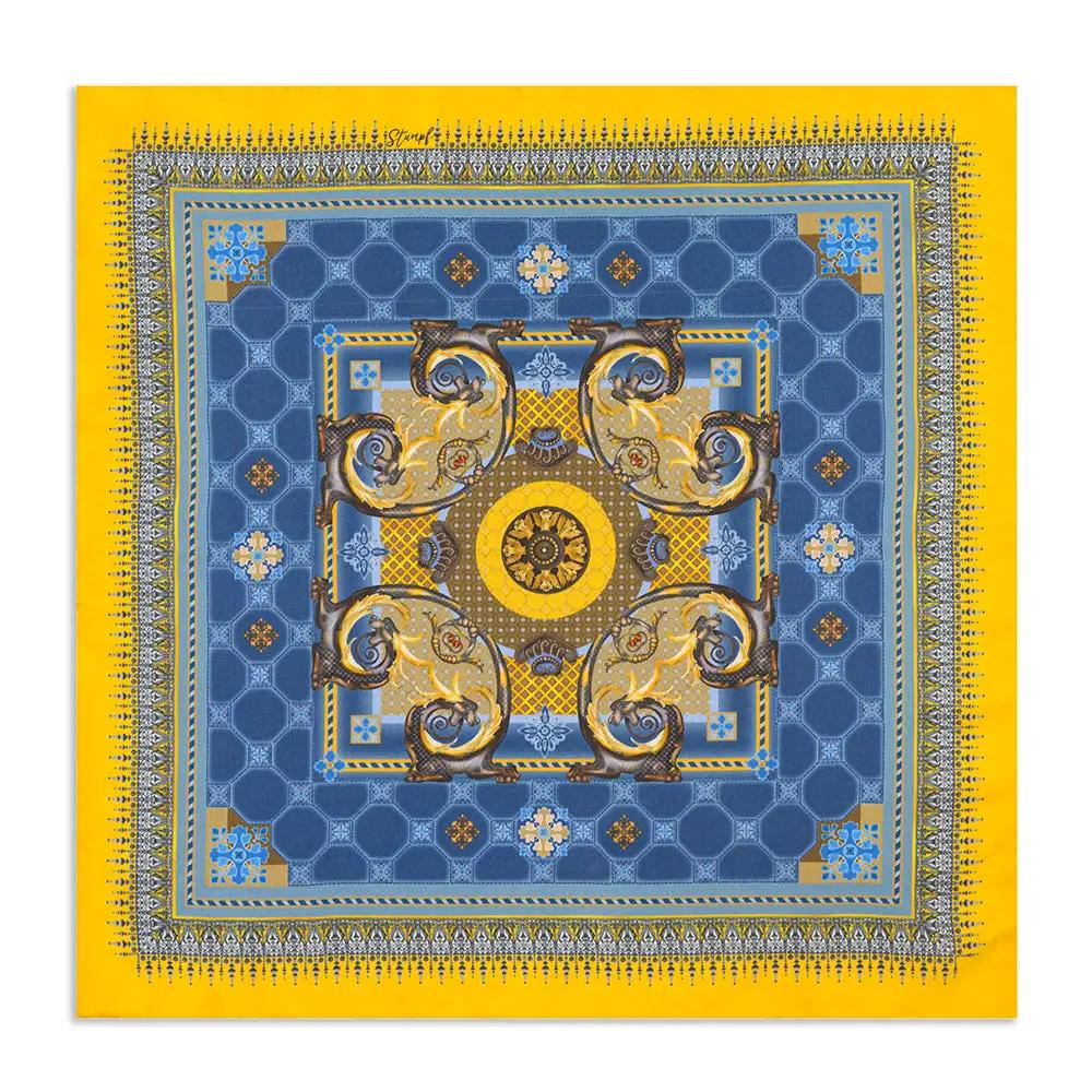 Burlington House Gates Gold Pocket Square by Benson & Clegg