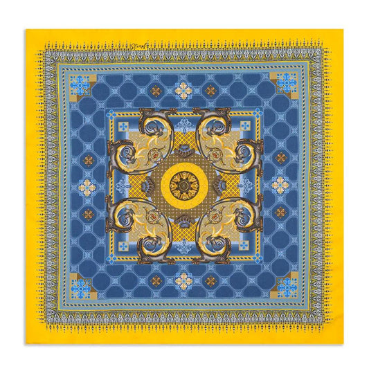 Burlington House Gates Gold Pocket Square by Benson & Clegg