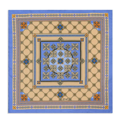 Burlington House Stone Pocket Square by Benson & Clegg