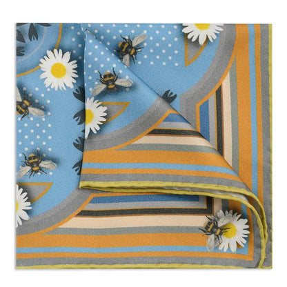 Polka Dot Bee Classic Orange Pocket Square by Benson & Clegg