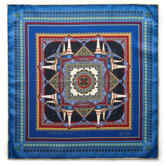 Liverpool Street Station in Nocturn Pocket Square by Benson & Clegg