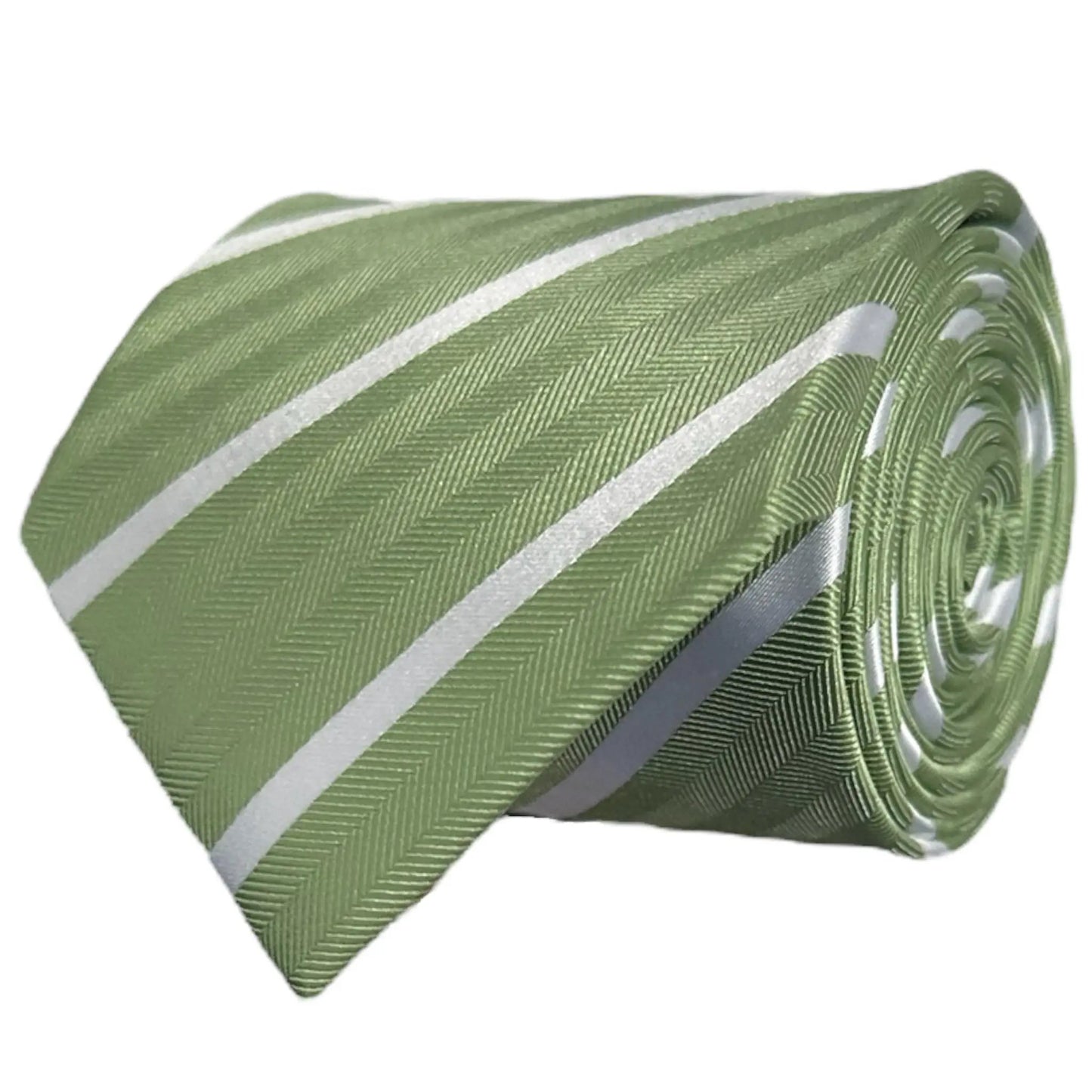 Matcha & White Stripe Tie - Hawksmoor Edit by OFL Ties