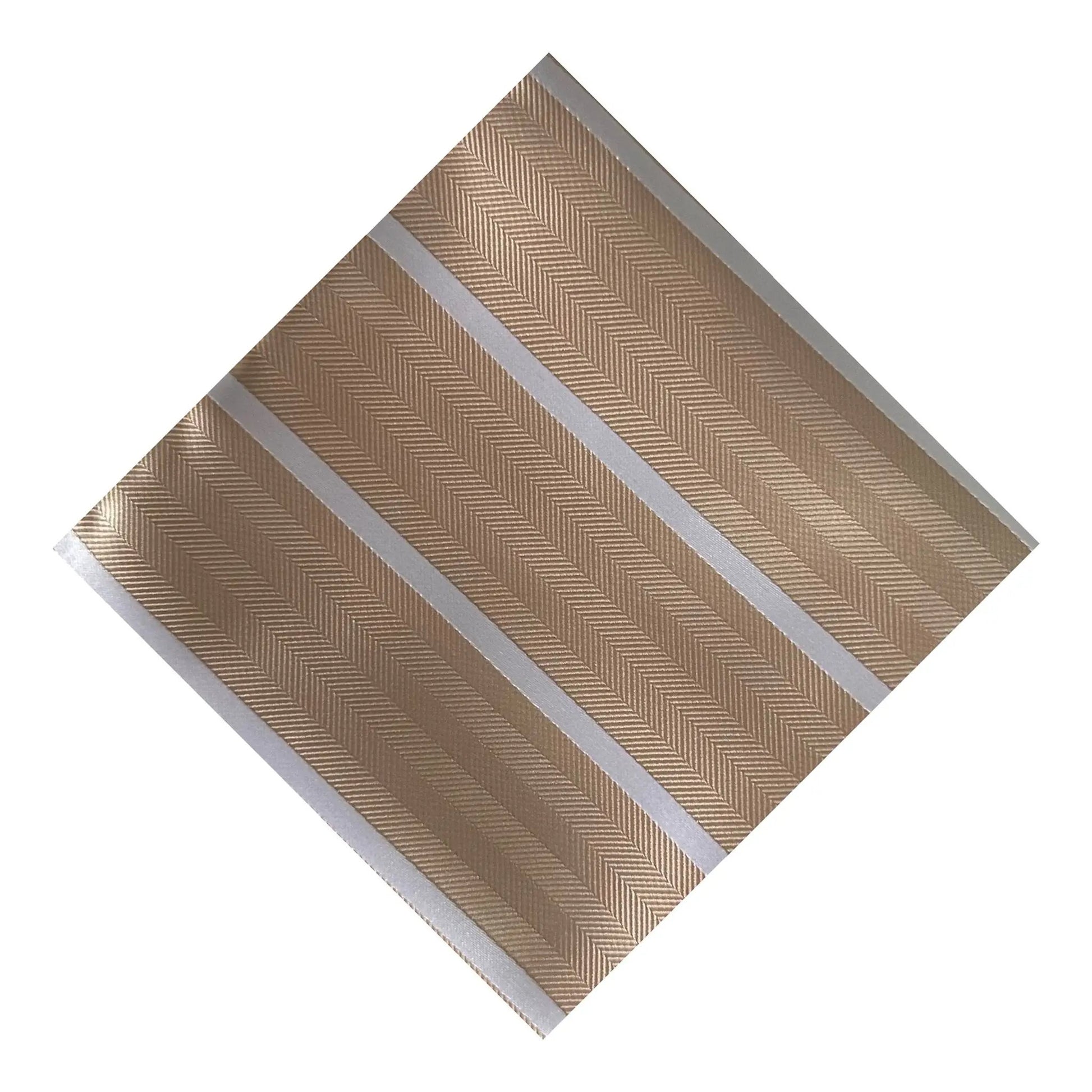 Cappuccino Stripe Pocket Square - Hawksmoor Edit by OFL Ties