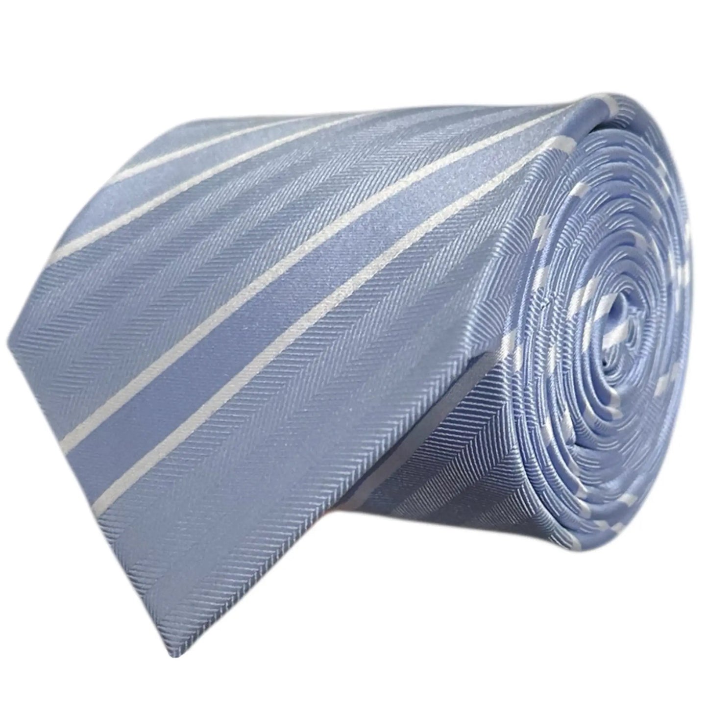 Light Blue & White Stripe Tie - Charleston Edit by OFL Ties