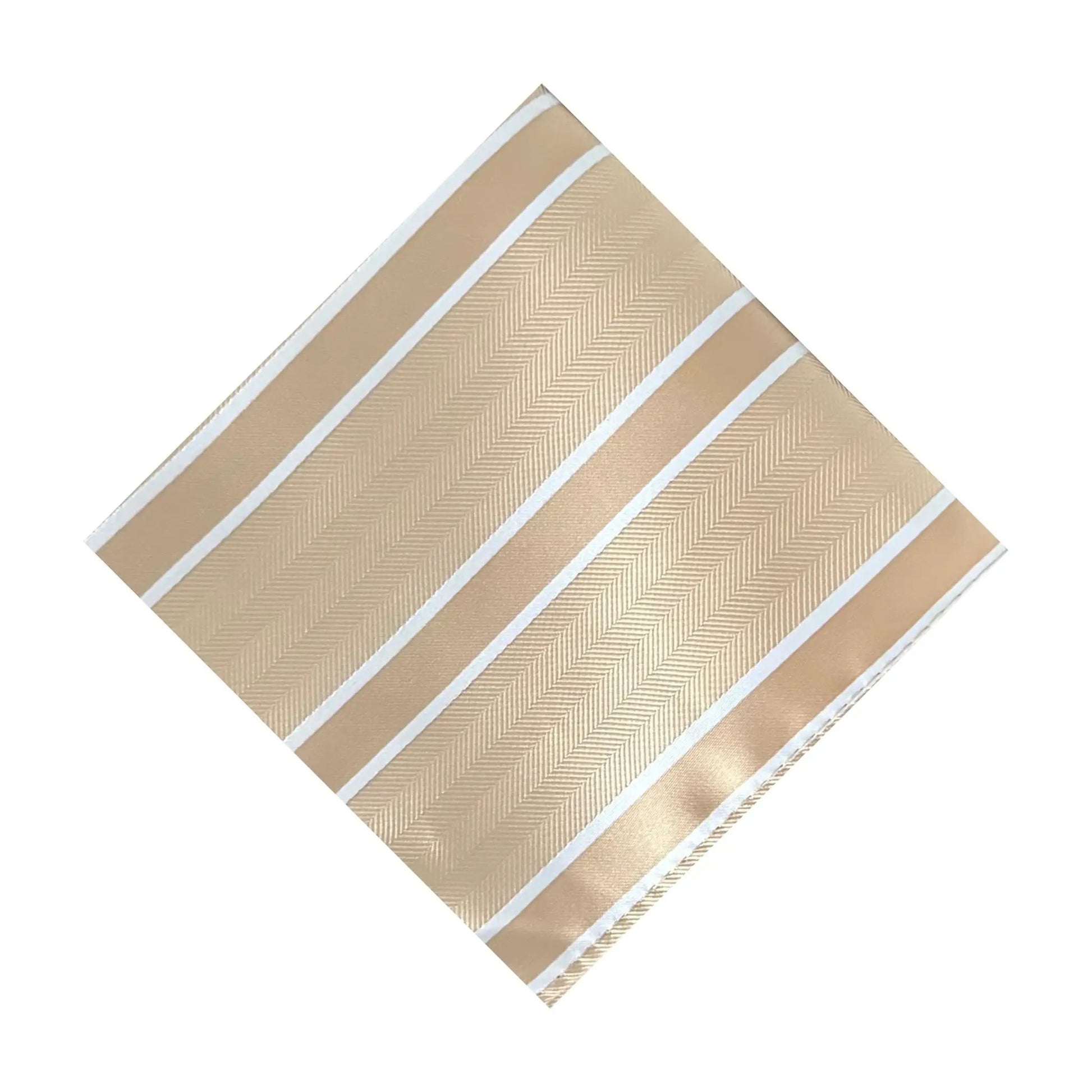 Pink Champagne Stripe Pocket Square - Charleston Edit by OFL Ties