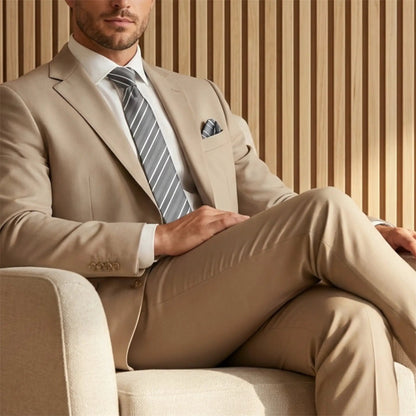 Glacier Grey & White Stripe Pocket Square - Charleston Edit by OFL Ties
