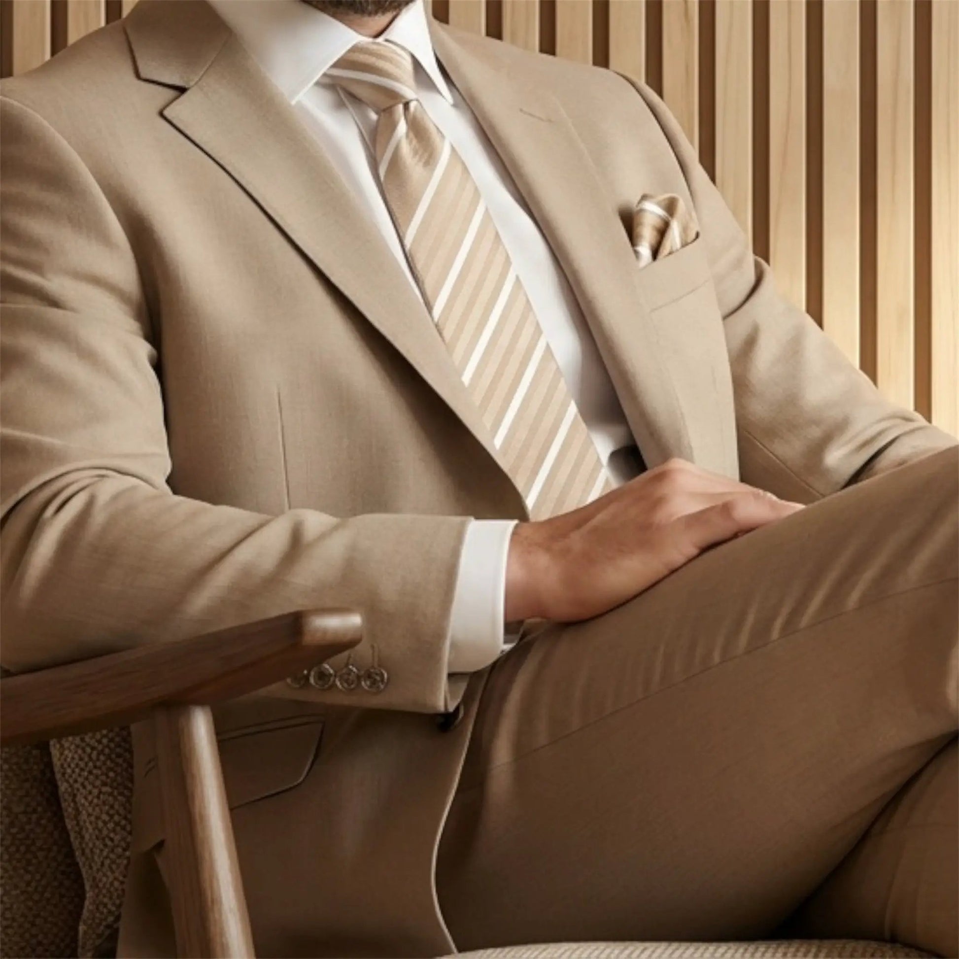 Cappuccino Stripe Tie - Hawksmoor Edit by OFL Ties