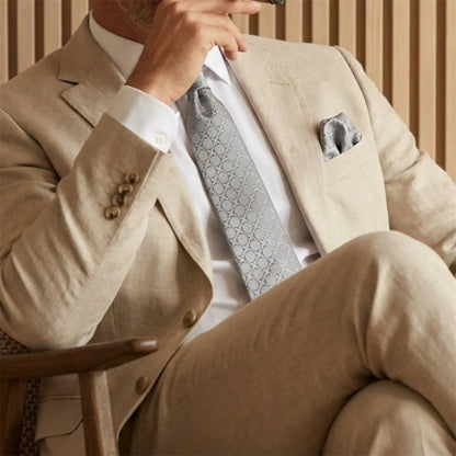 Grey Textured Tie by OFL Ties
