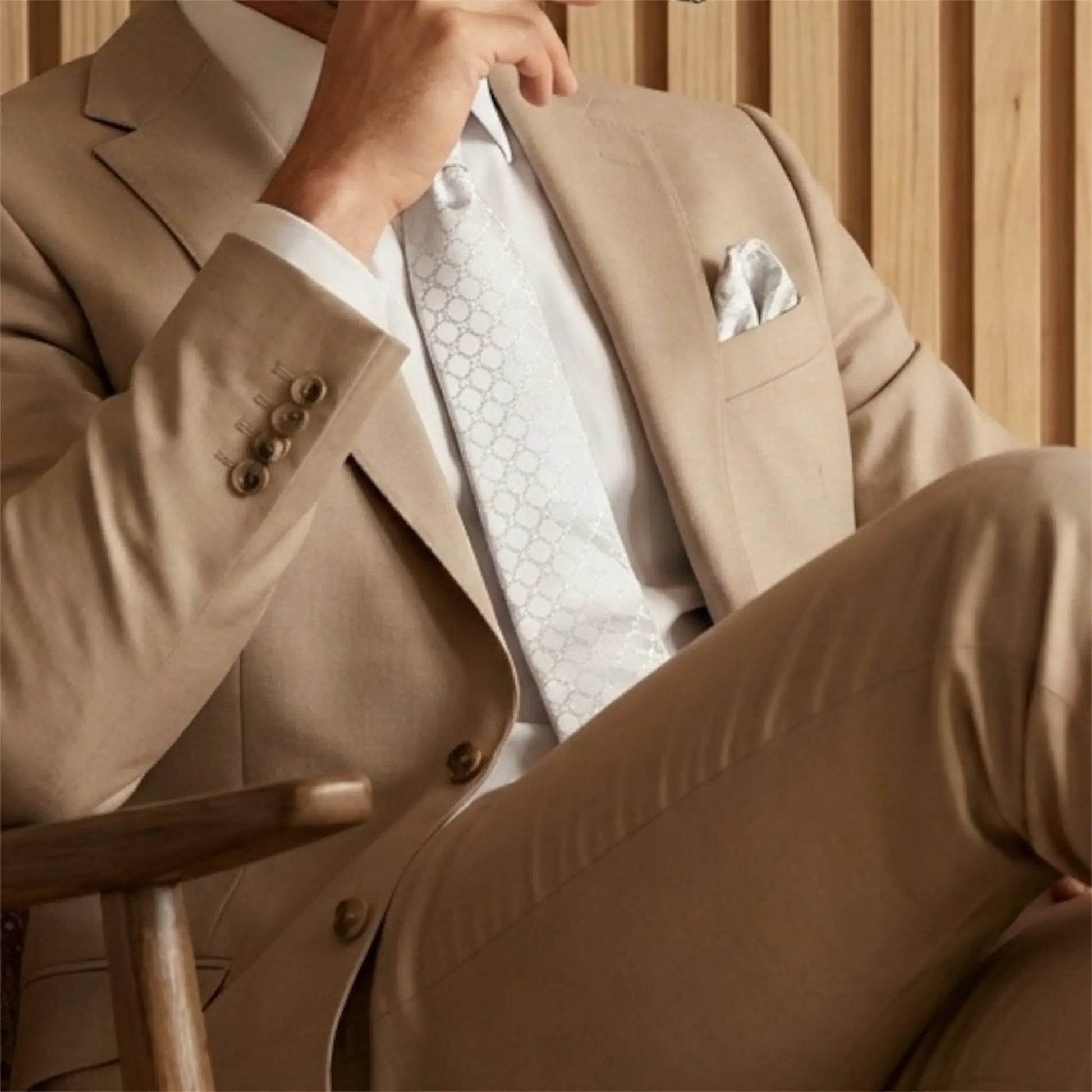 Iceberg Blue Textured Tie by OFL Ties