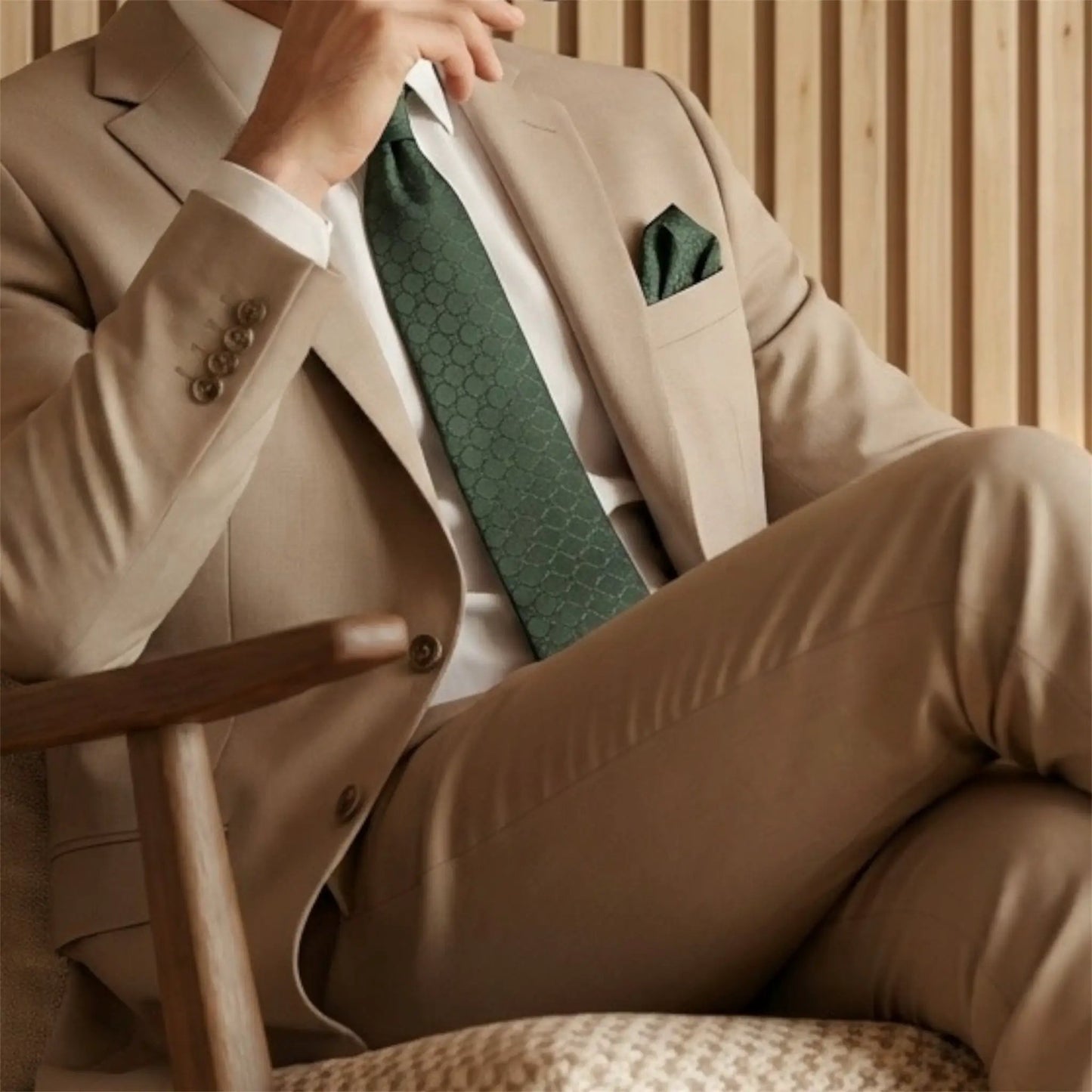 Forest Green Textured Tie by OFL Ties