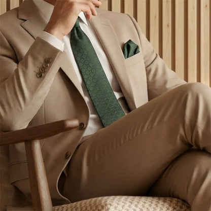 Forest Green Textured Tie by OFL Ties
