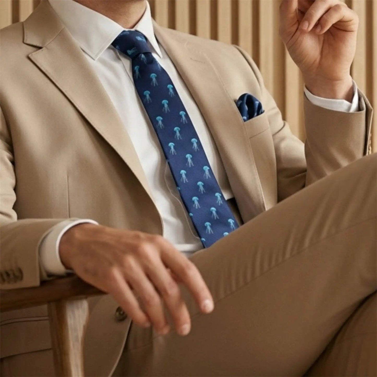Jellyfish Pocket Square by OFL Ties