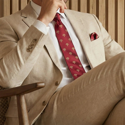 Tree Tie Red & Gold by OFL Ties
