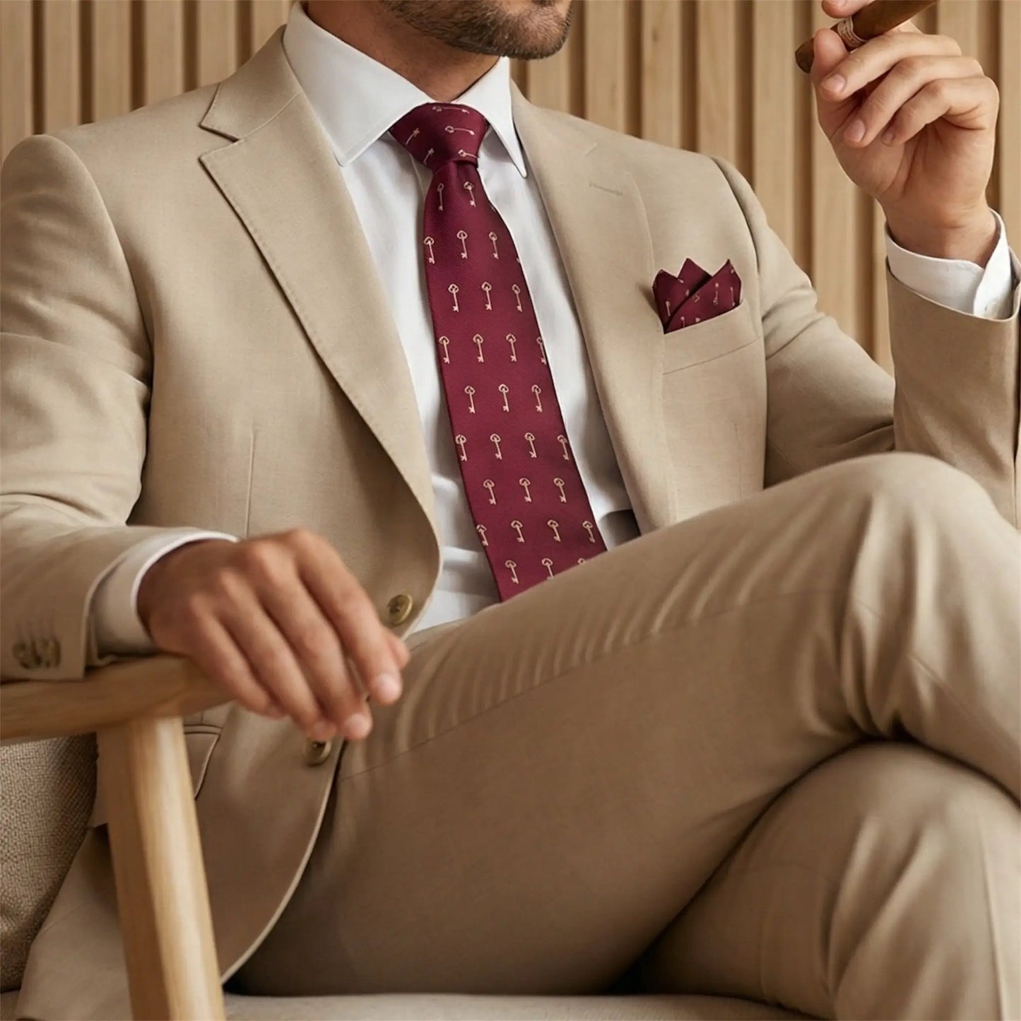 Key Pocket Square by OFL Ties