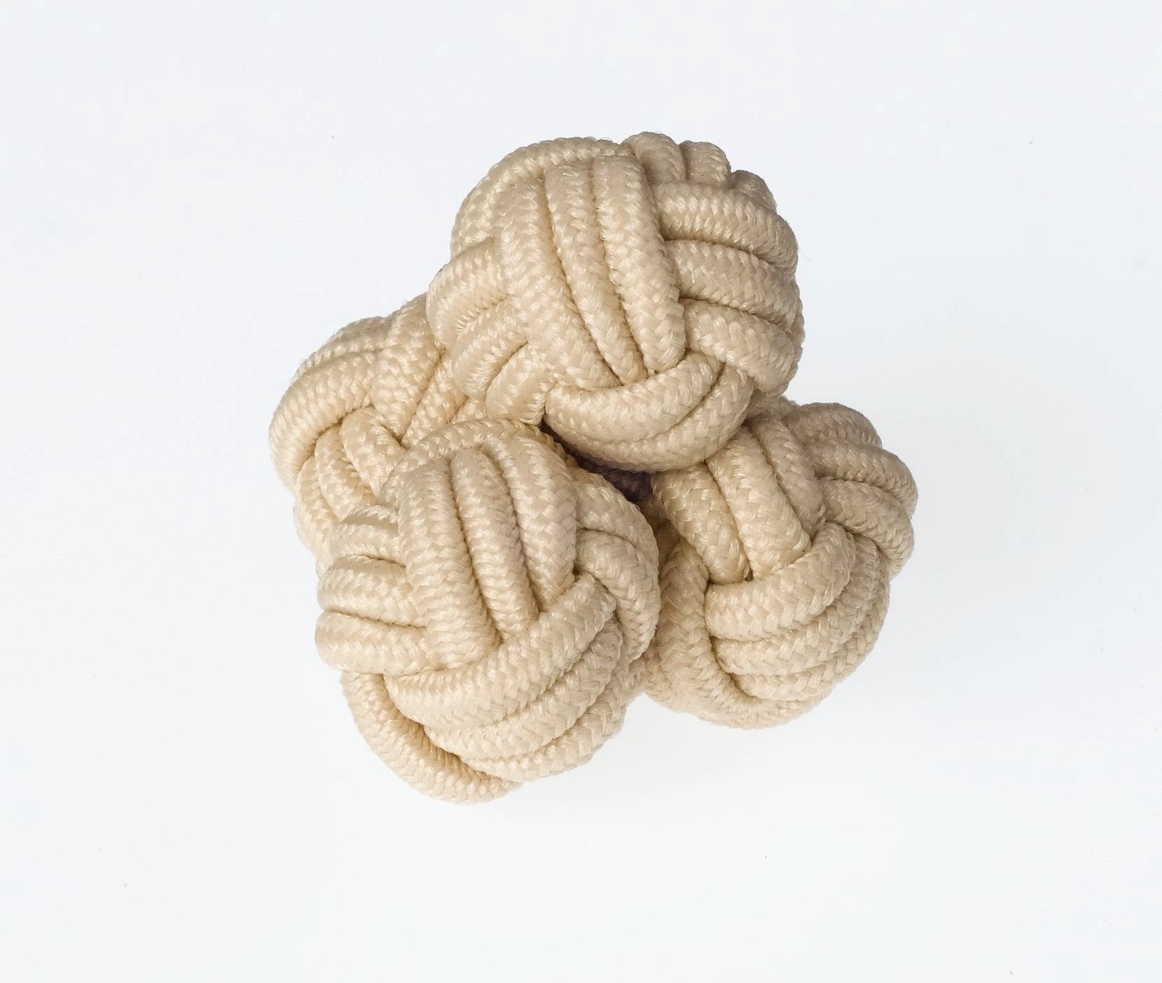 Tan Knots Cufflinks by Ringhart Shirting Fabrics Collection by Ringhart Shirting Fabrics