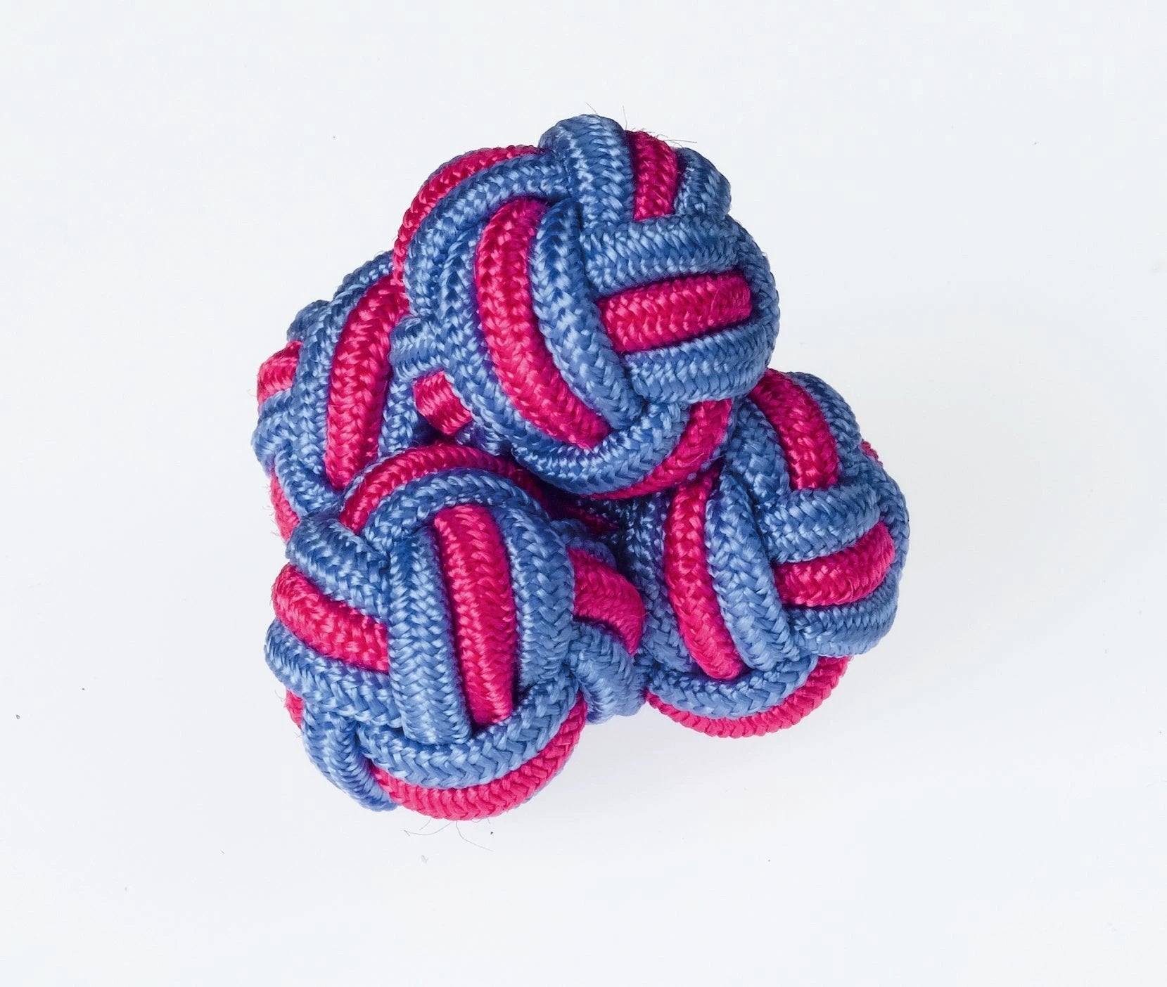 K45 Blue And Cerise Knots Cufflinks By Ringhart Shirting Fabrics by Ringhart Shirting Fabrics