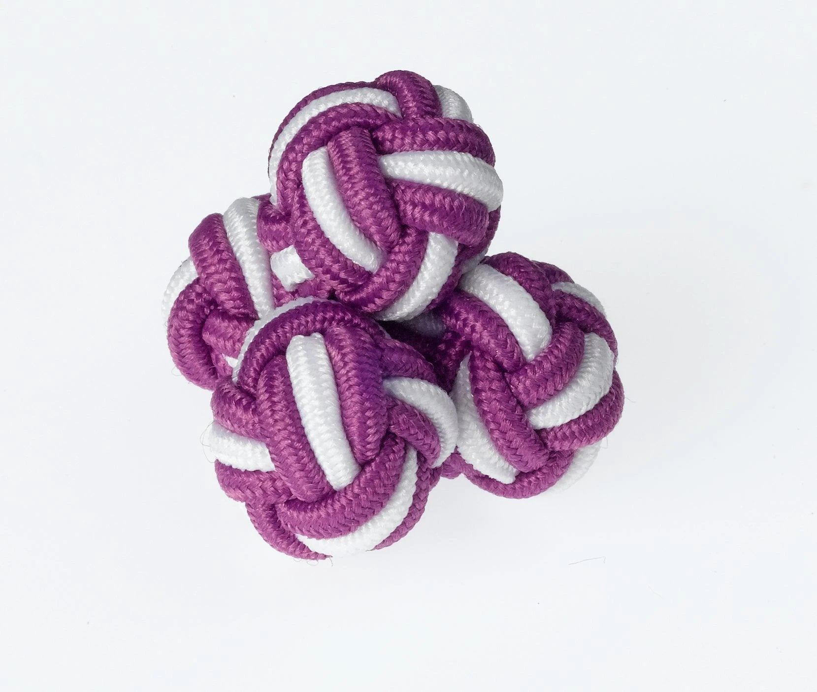 K51 Lilac and White Knot Cufflinks for Formal Shirt Accessory by Ringhart Shirting Fabrics