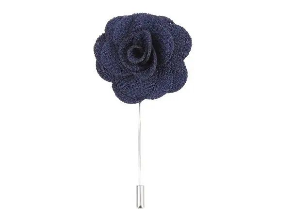 Boutonniere In Navy Silk by Benson & Clegg