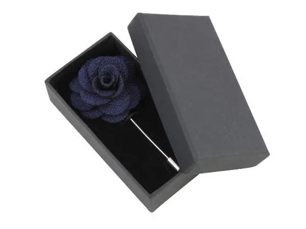 Boutonniere In Navy Silk by Benson & Clegg