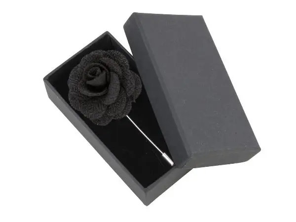 Boutonniere In Black Silk by Benson & Clegg