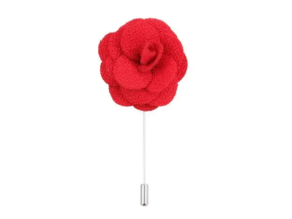 Boutonniere In Red Silk by Benson & Clegg