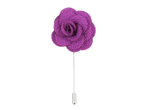 Boutonniere In Purple Silk by Benson & Clegg