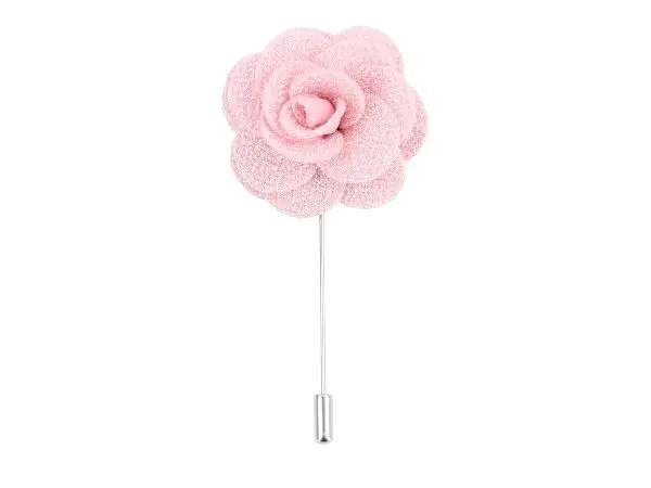 Boutonniere In Pink Silk by Benson & Clegg