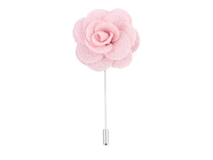 Boutonniere In Pink Silk by Benson & Clegg