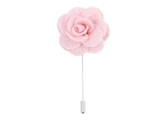 Boutonniere In Pink Silk by Benson & Clegg