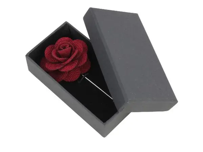 Boutonniere In Burgundy Silk by Benson & Clegg