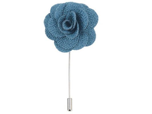 Benson And Clegg Teal Silk Boutonniere Limited Edition by Benson & Clegg