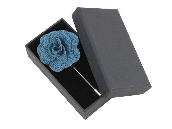 Benson And Clegg Teal Silk Boutonniere Limited Edition by Benson & Clegg