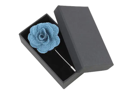 Boutonniere In Teal Silk by Benson & Clegg