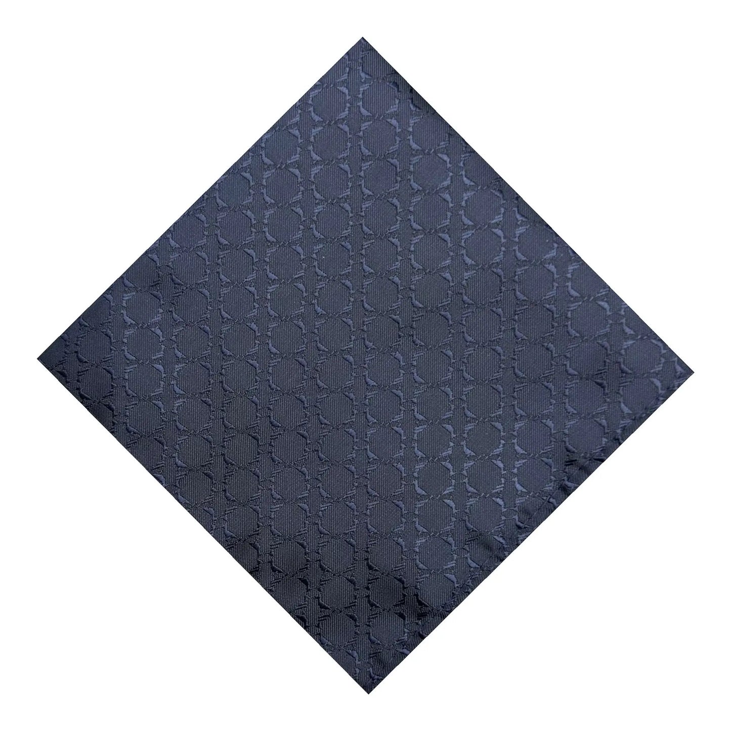 Navy Midnight Blue Textured Pocket Square by OFL Ties