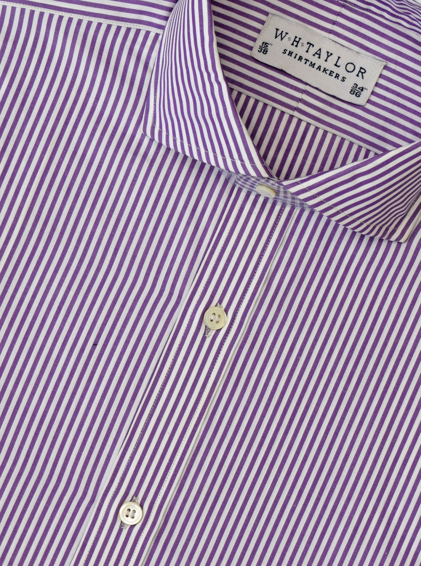 Purple Bengal Stripe Poplin Men's Bespoke Shirt